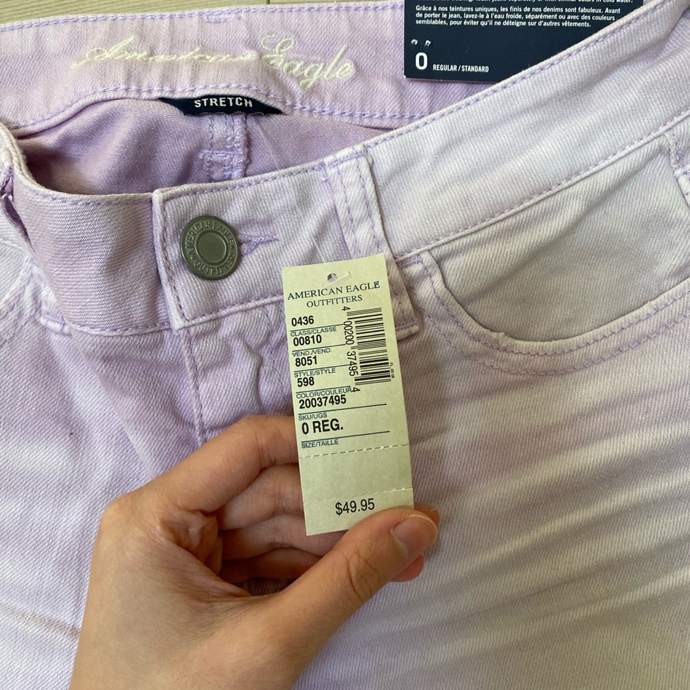 American Eagle Light Purple Ankle Jeggings US 0 - Picture 4 of 7